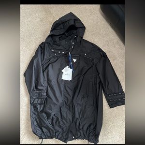 Moncler Prasin Studded Longline Coat NWT